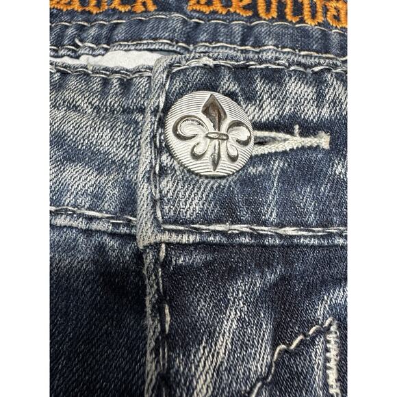 Rock Revival Pierre Distressed Denim Shorts Size 44 Men’s Y2K Revival Grunge - Picture 2 of 12